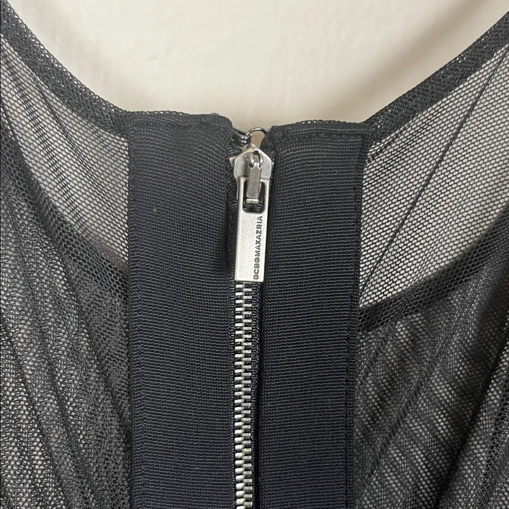 BCBG MaxAzria Giovanna Silk Blend long Black and white Dress 
Size: Small - Image 9