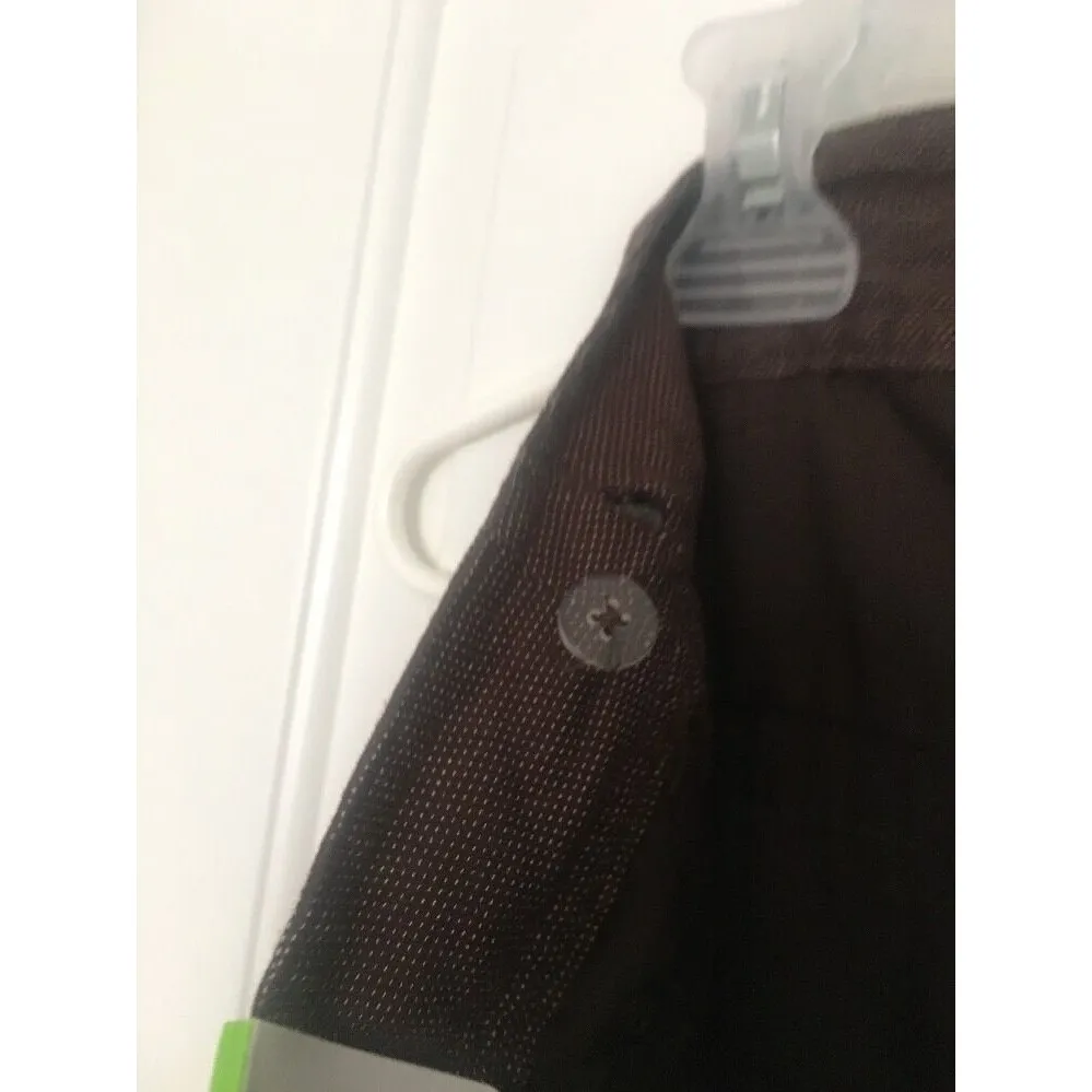 Liz Lange Maternity Women's Plaid Casual Dress Pants Cuffed Size 12 Multi-Color - Image 8