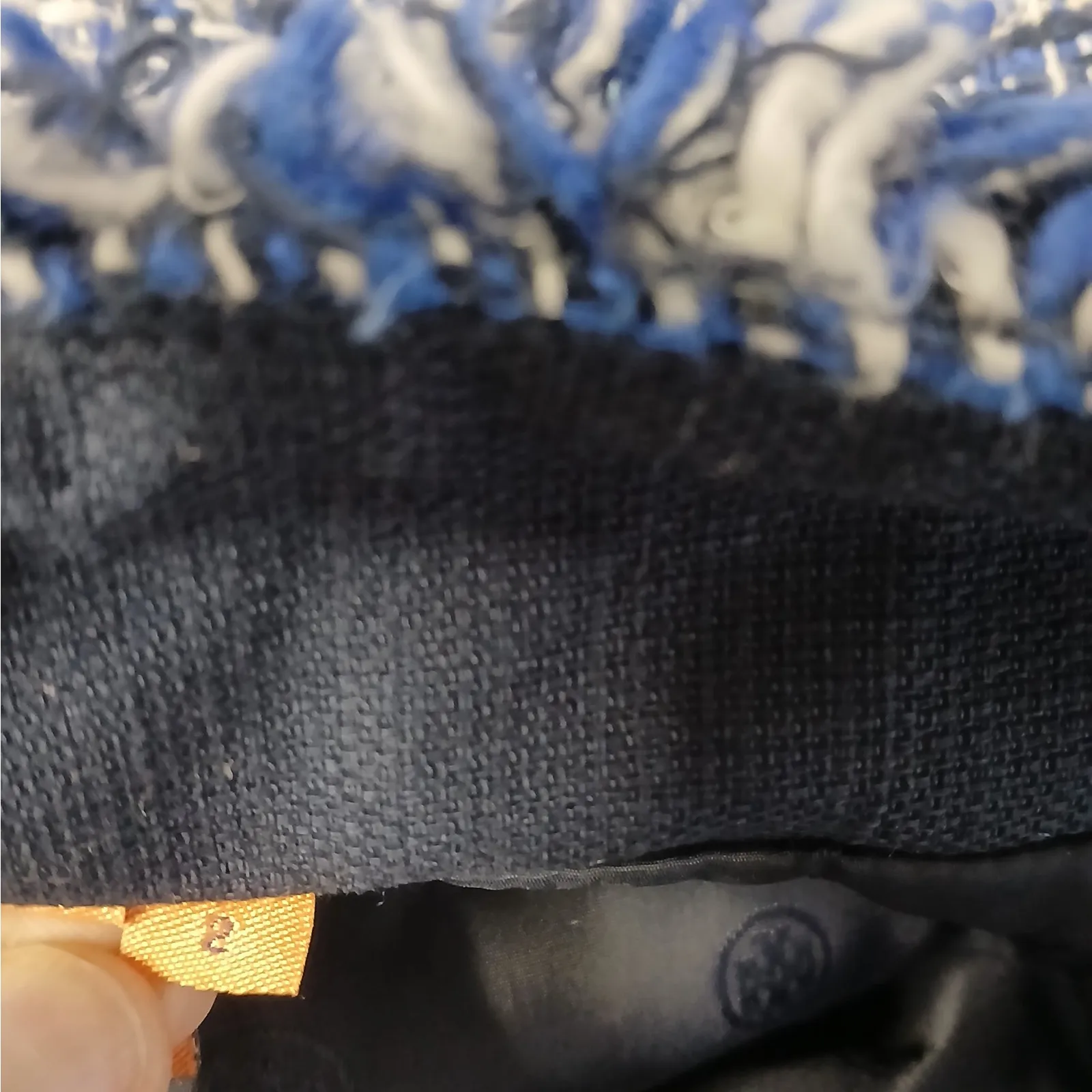 Tory Burch Normandy Blue Nora Skirt Women's 2 Tweed Fringe Artsy Boho Luxury - Image 4