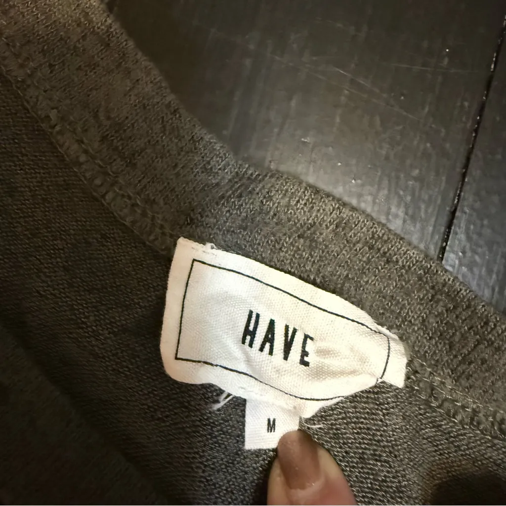 HAVE brand Women's Green Lace Hem Top Size M - Image 2