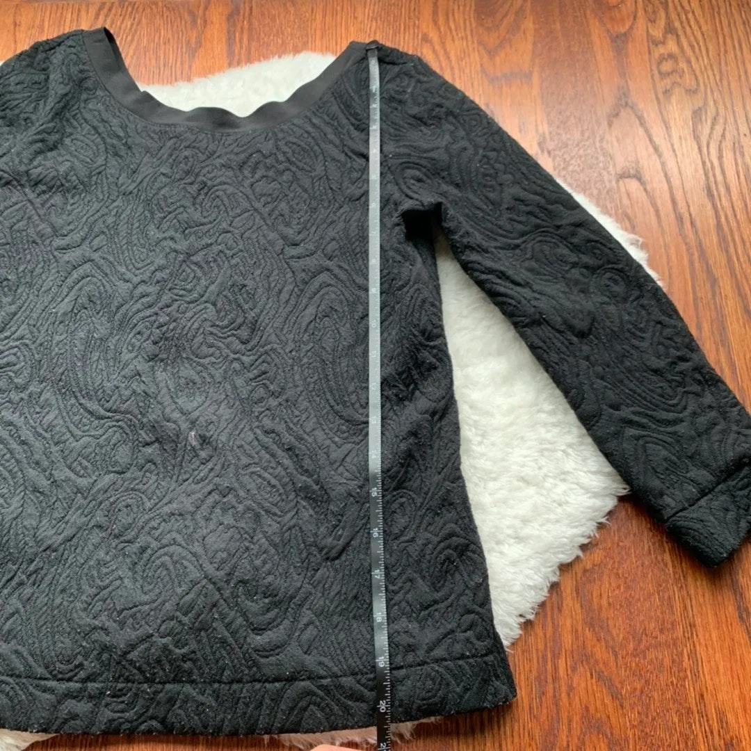 Black Pattern 3/4 Sweatershirt XS - Image 4