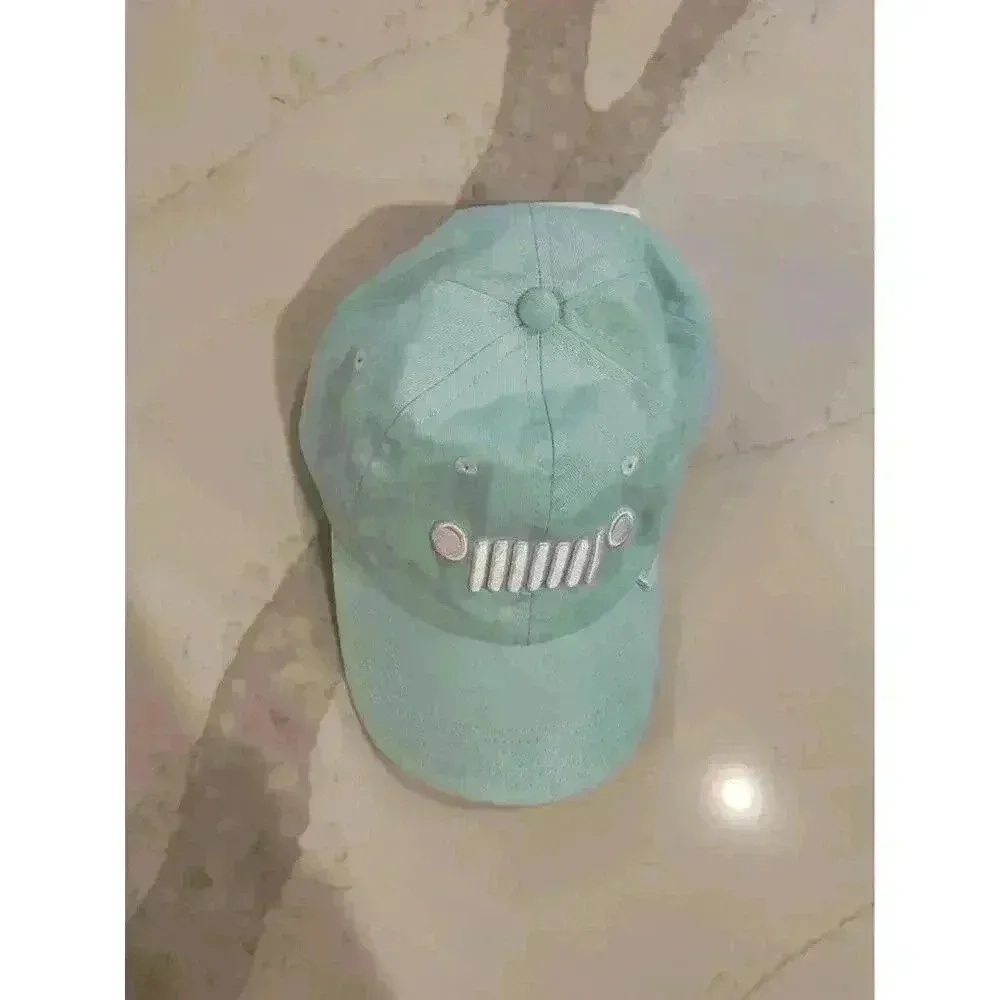 Jeep Logo Headlight Off Road Women’s Hat Mint Green Adjustable Strap - Image 7