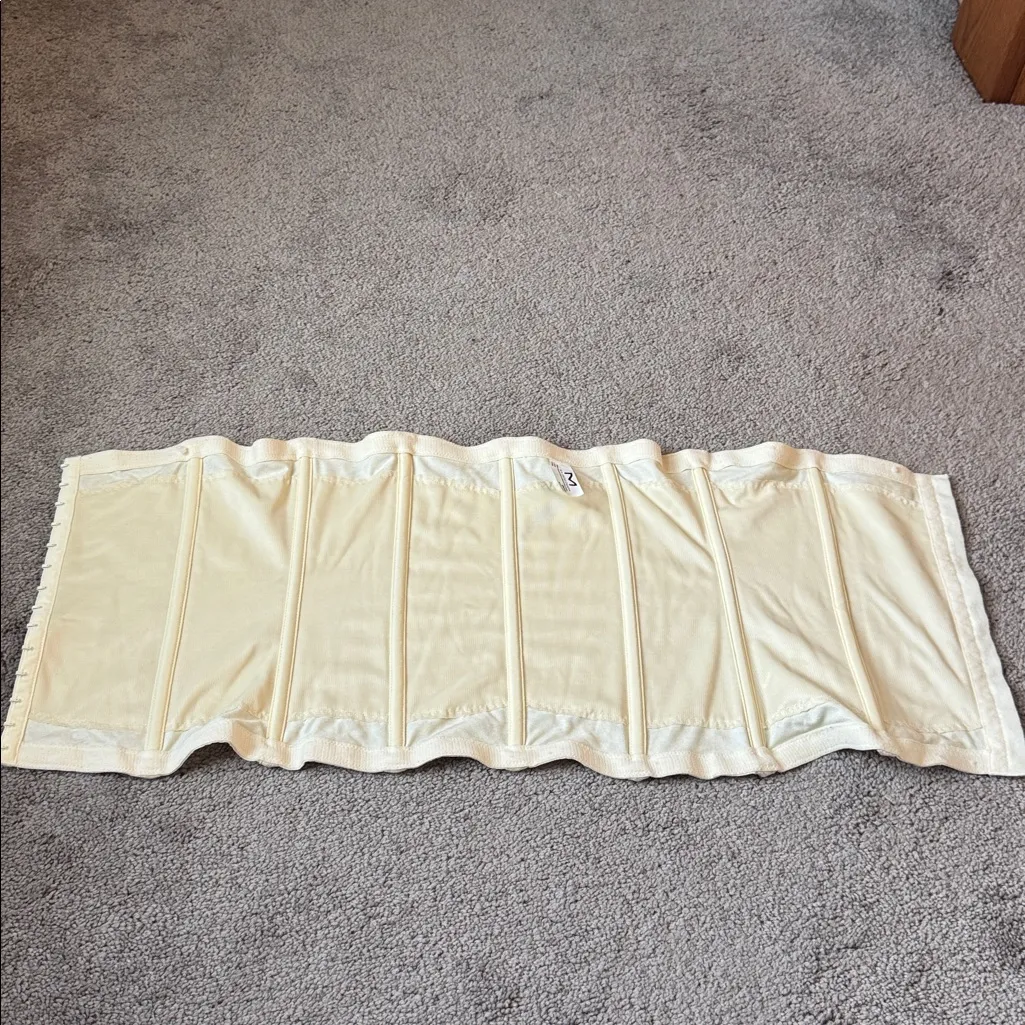 Maidenform Ivory Jacquard Corset Firm Control Shapewear Waist Cincher SIZE L - Image 7
