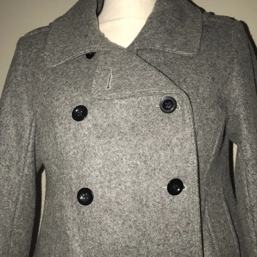Old Navy medium wool grey pea coat - Image 3