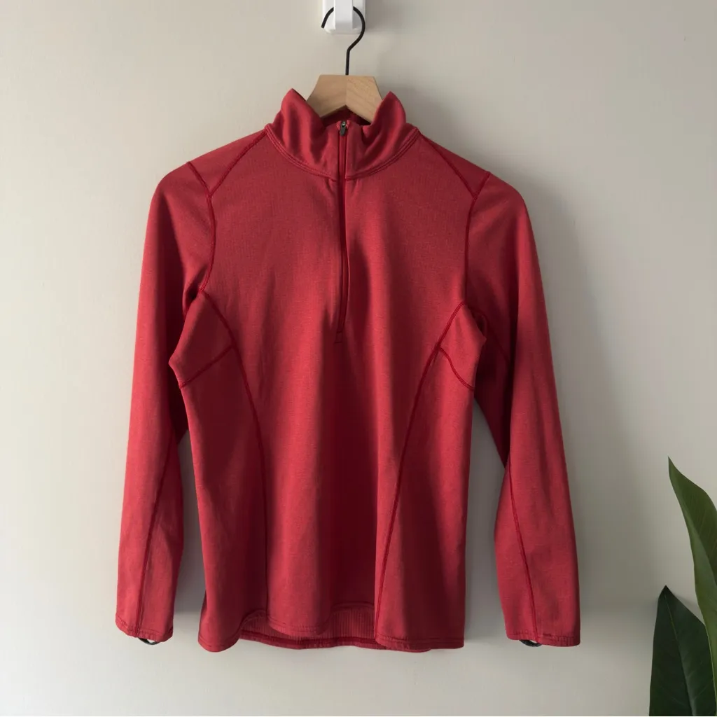 Patagonia Midweight Capilene Baselayer Red Pullover Long Sleeve High Neck Active - Image 11
