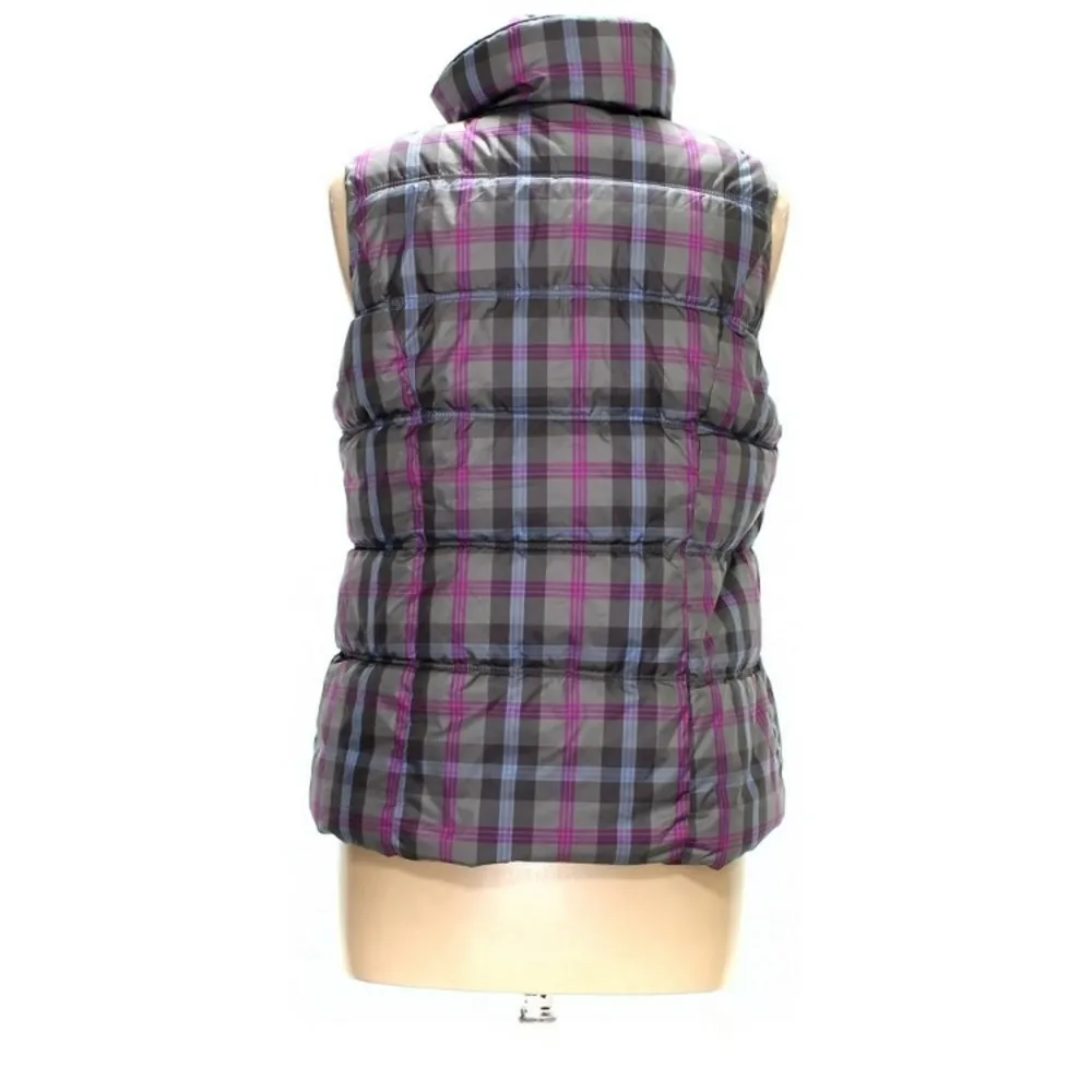 Old Navy purple/grey plaid puffer vest - Image 2