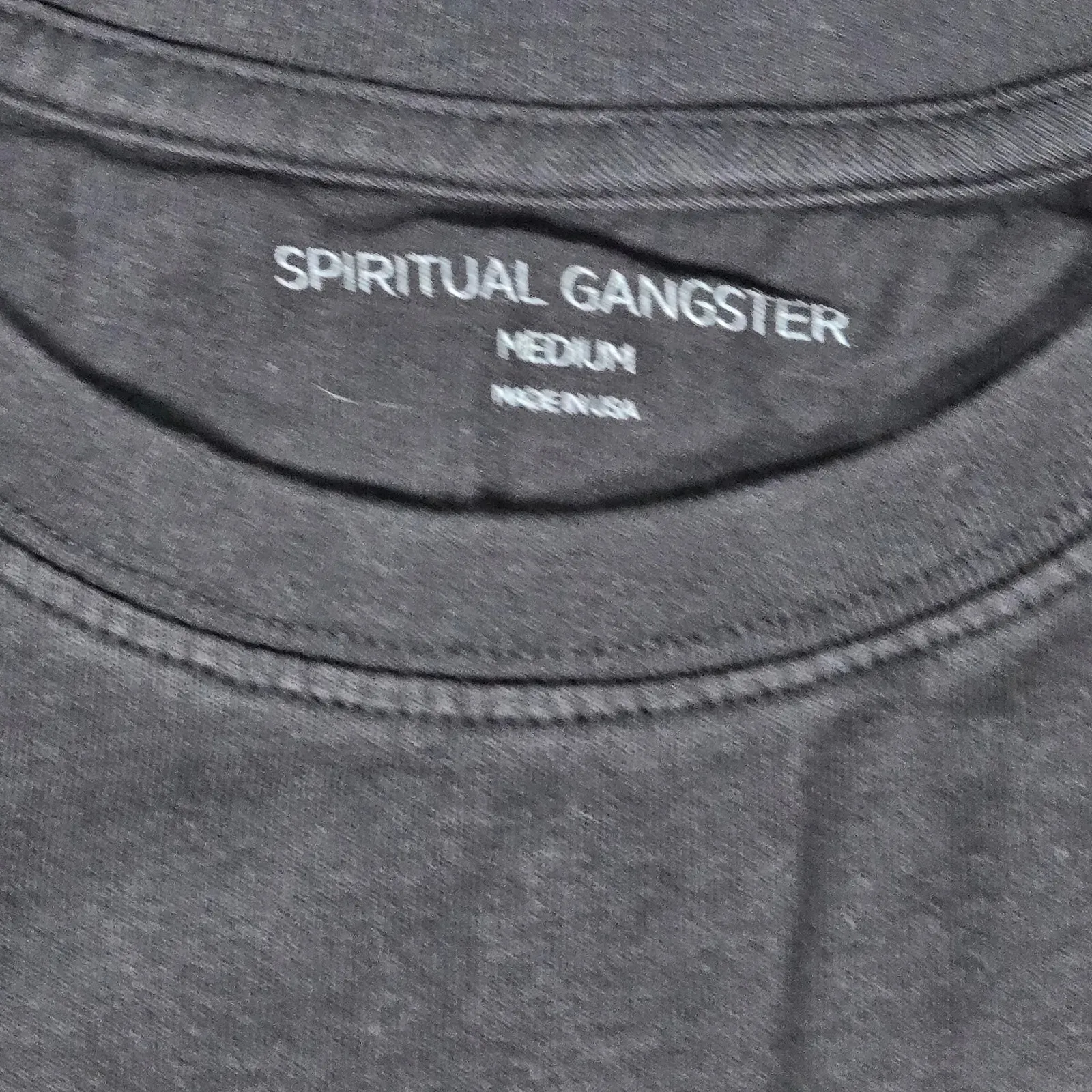 Spiritual Gangster Monogram Short Sleeve T-Shirt Vintage Black‎ M NWT - Image 5
