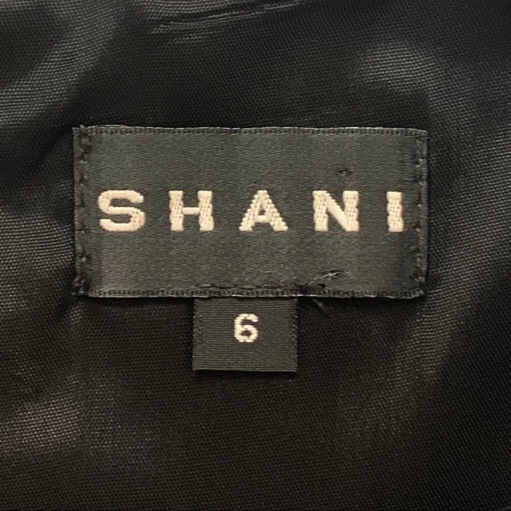 Shani Dress Black Long Sleeve Combo Leather Insert Waist Silver Buckle Size 6 - Image 2