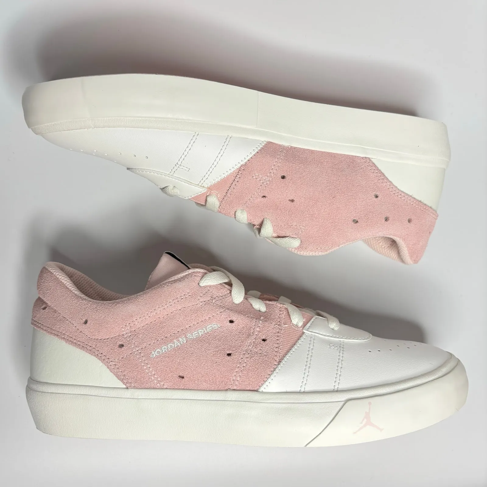 Nike Jordan Series Women's ES Sneakers in Atmosphere/Black/University Red/Sail - Image 7