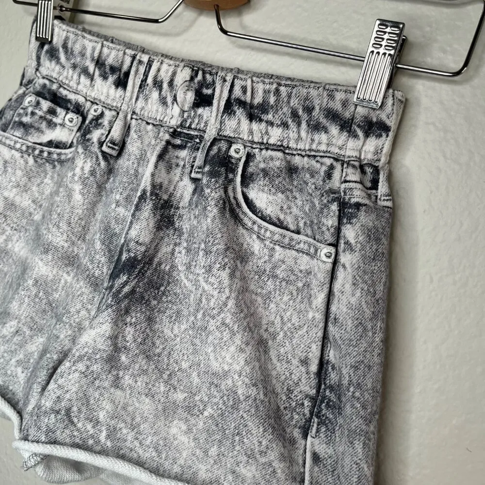 Rag and Bone Acid Wash Miramar Printed Denim Cotton Shorts XXS - Image 3