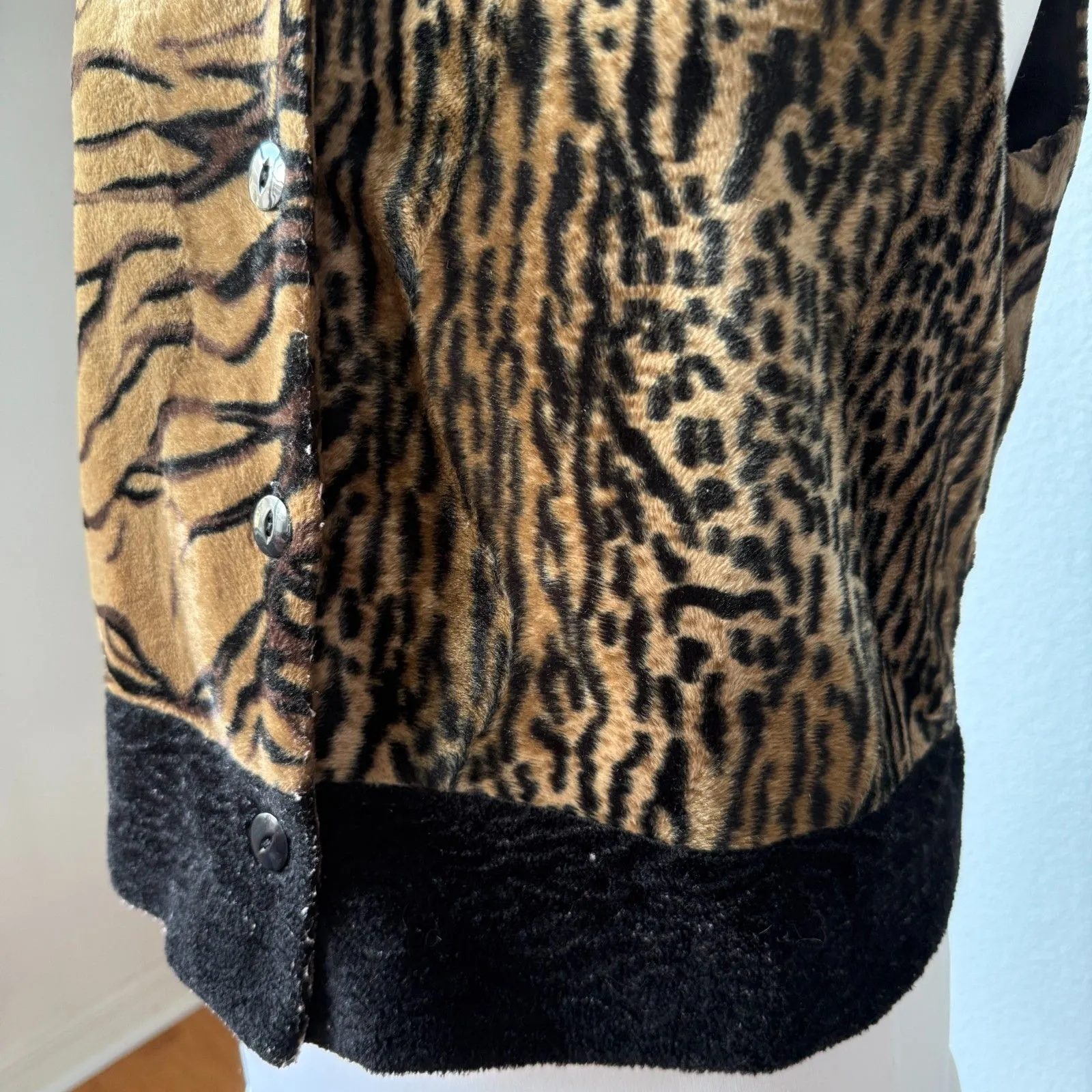 Vintage Sisko & CO Animal Print Womens Vest Size M - Image 4