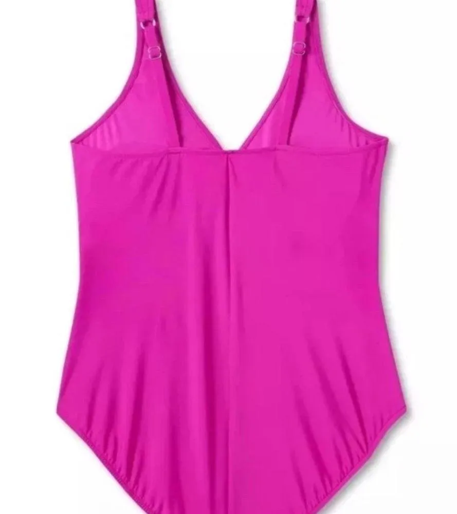 NWT Aqua Green Women's Swimwear in Vibrant Pink/purple size 16 - Image 12