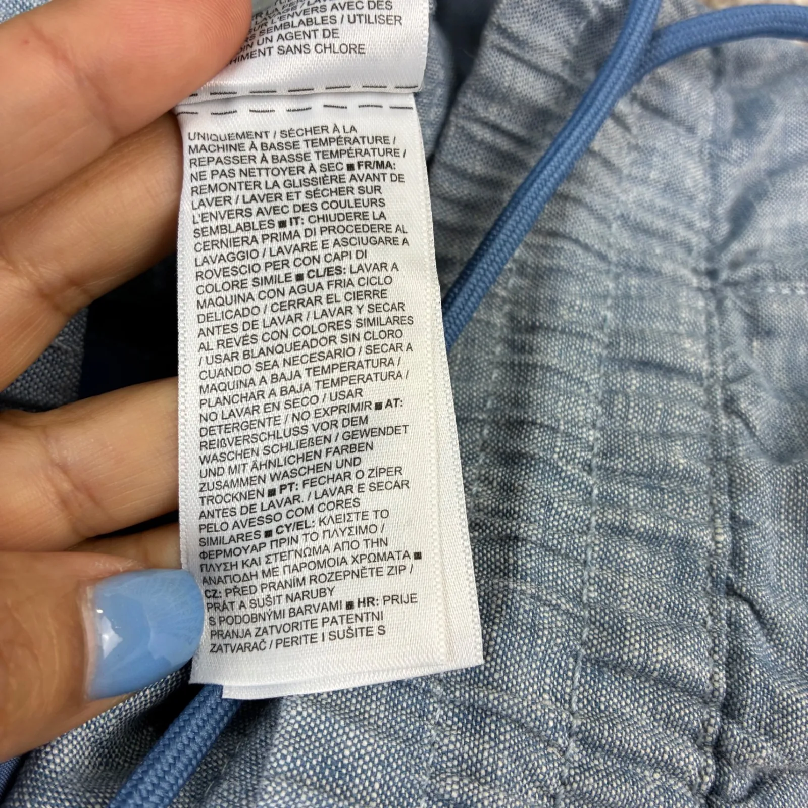 Athleta Cabo Linen Blend Pants Womens Size 8 Light Blue Drawstring Elastic Waist - Image 7