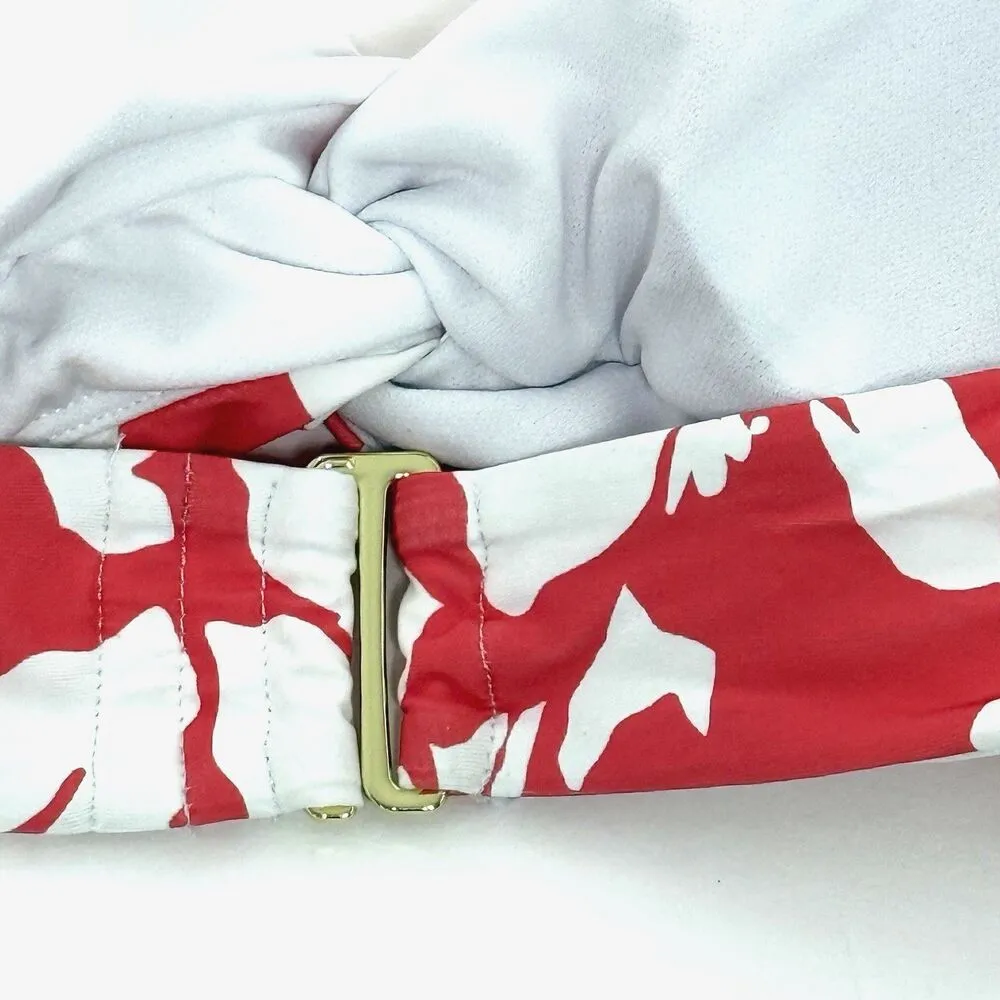 Summer Collection White Coral Floral Bra Bikini Swim Top SZ 12 NEW - Image 8