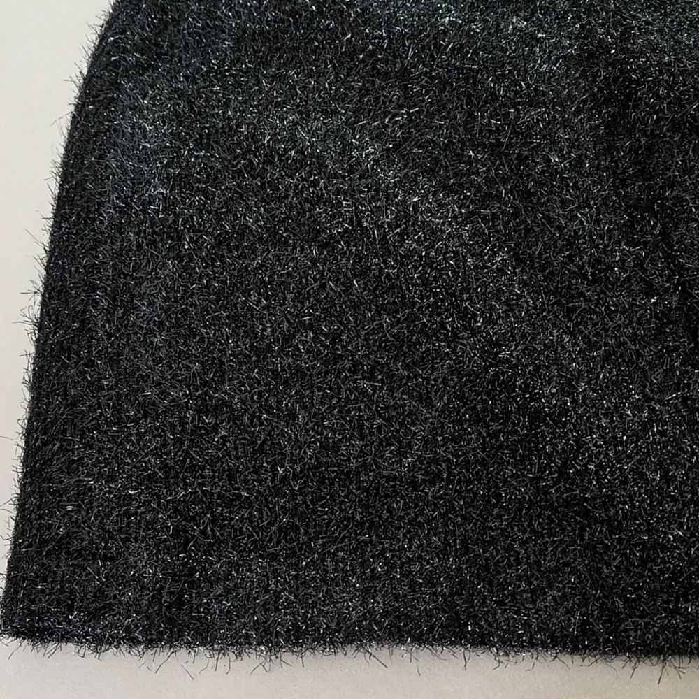 New Zara Elegant Vintage Look Black Sleeveless Fuzzy Dress - Image 6