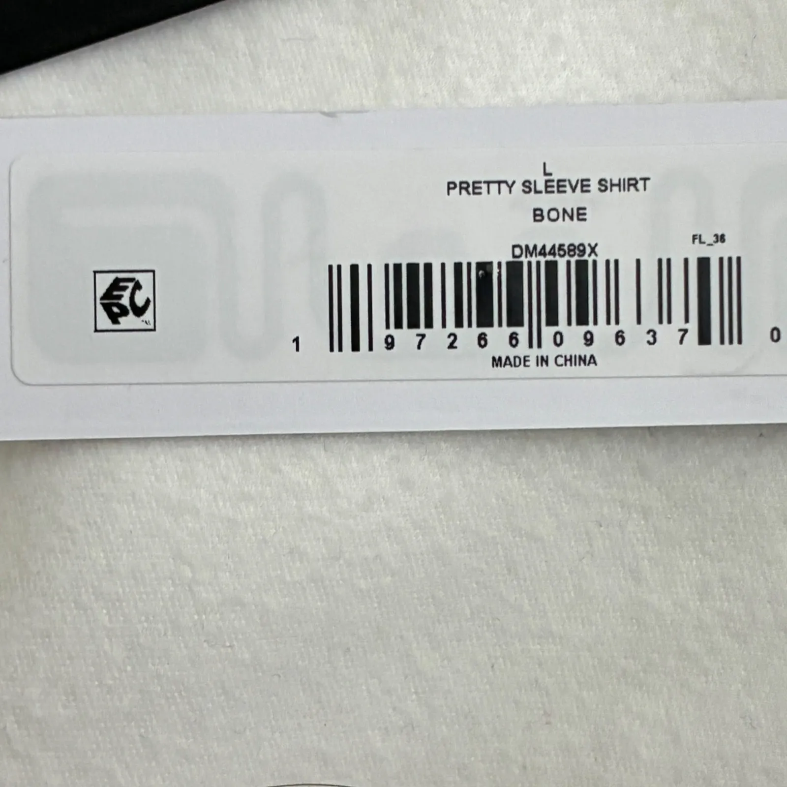 NWT Steve Madden Womens Faux Leather Puff Sleeve Top Size L Cream Clean Girl - Image 9