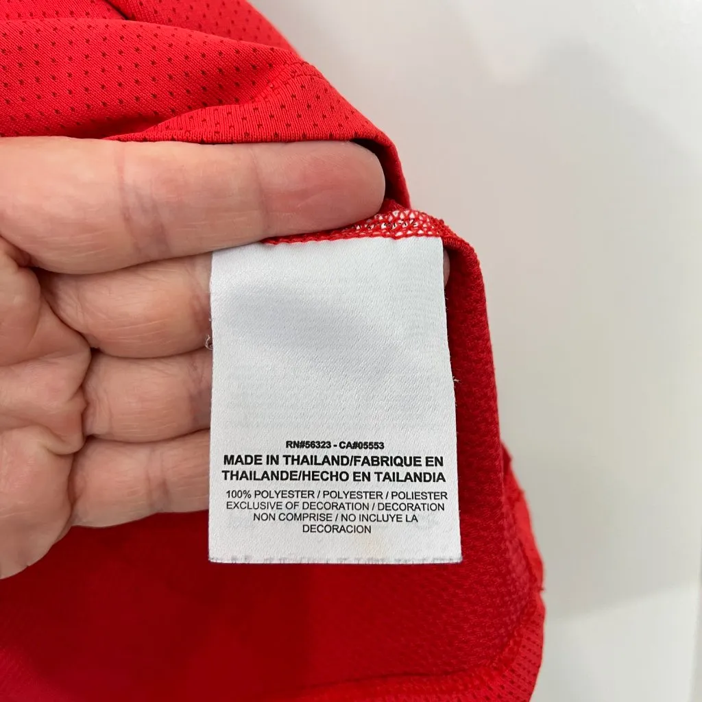 Nike  Small Red Mesh Short Sleeve Athletic Tech Tee - Image 4