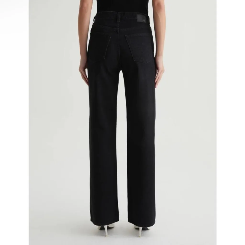 NWT AG Kora High Rise Wide Leg Jeans Black‎ Sz 26 $ 210 - Image 3