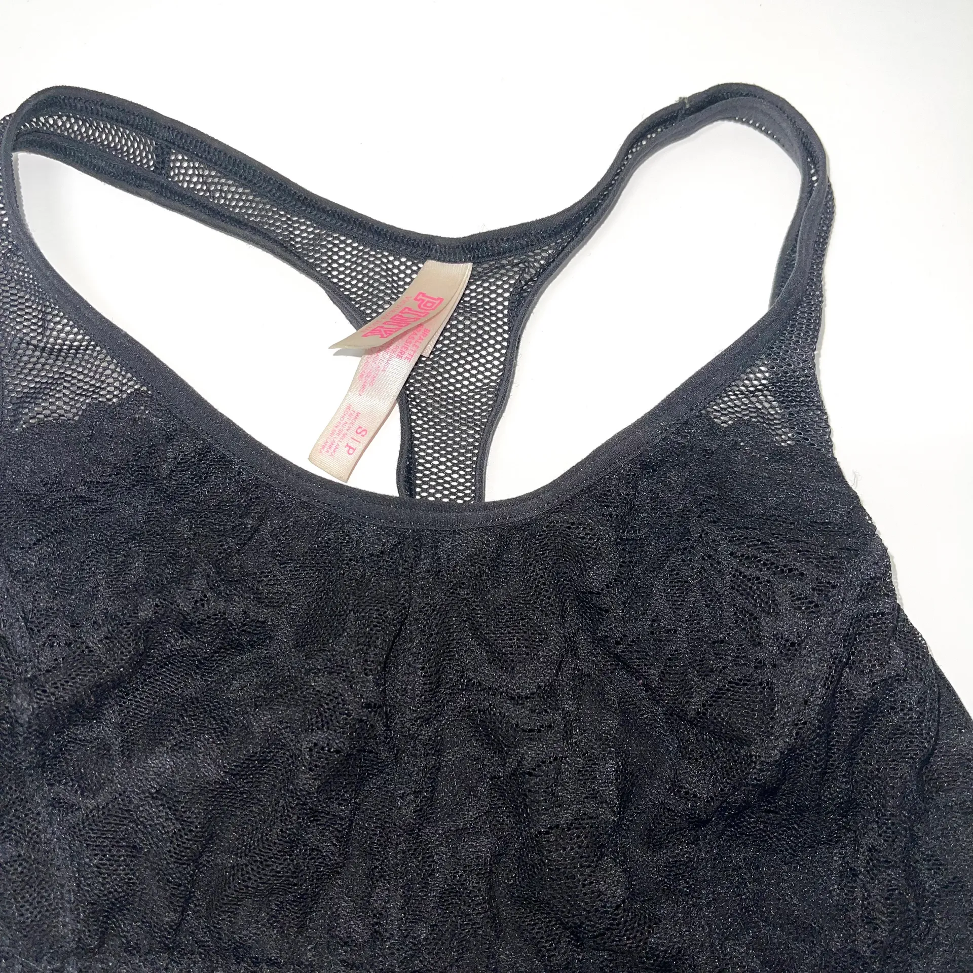 Black Lace Racerback Lightly Lined Bralette - Image 7