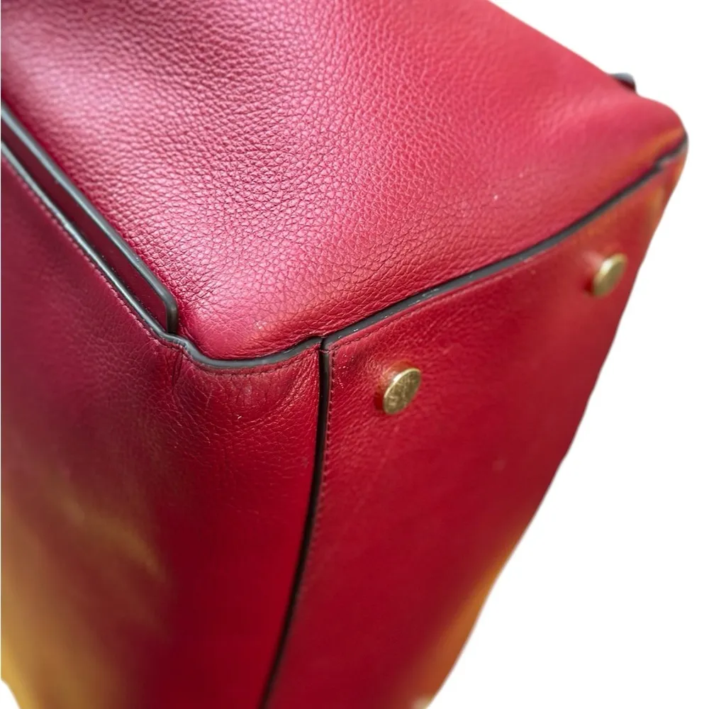Michael Kors Burgundy Large Leather Tote - Image 12