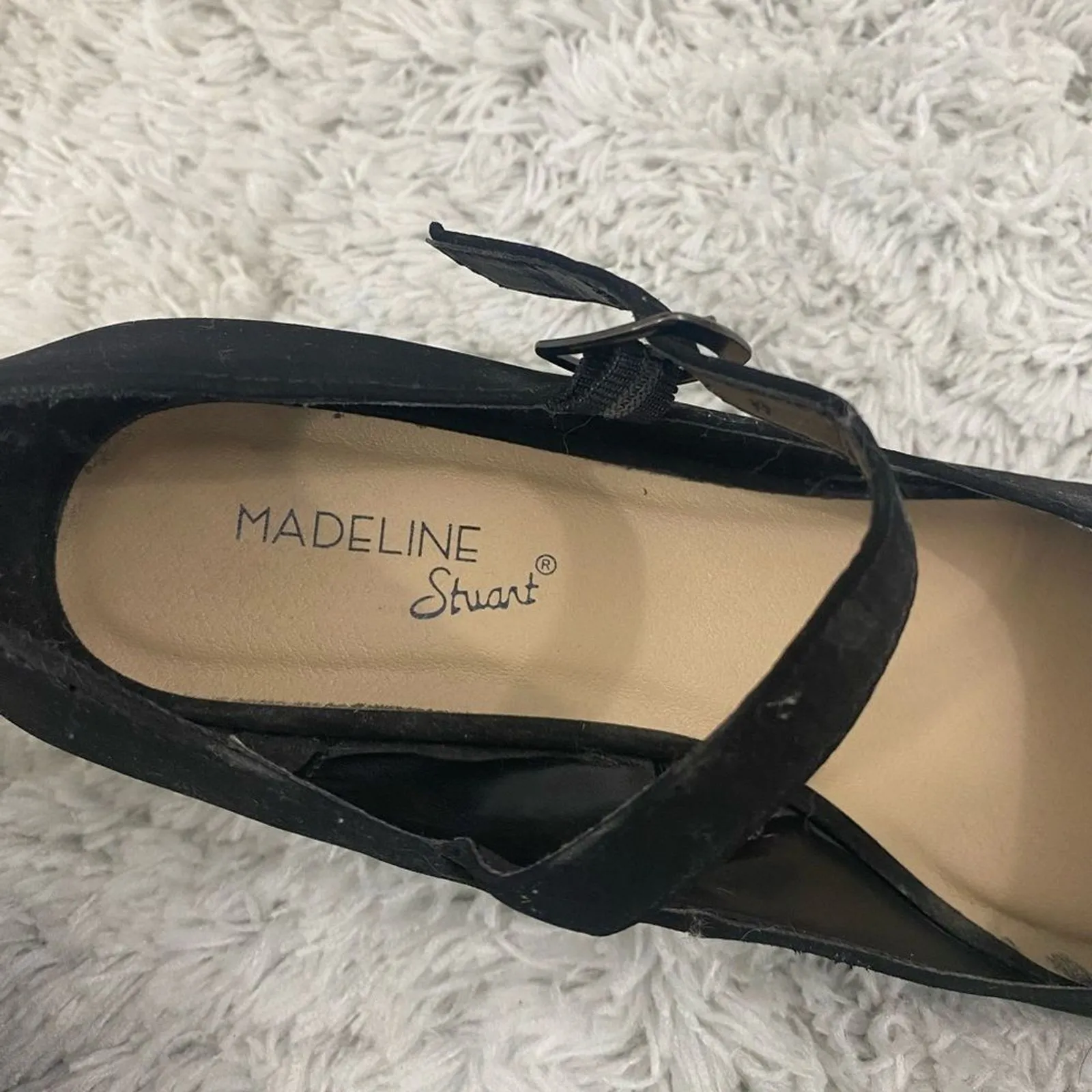 Black wedge Madeline‎ Stuart size 8M shoes - Image 4