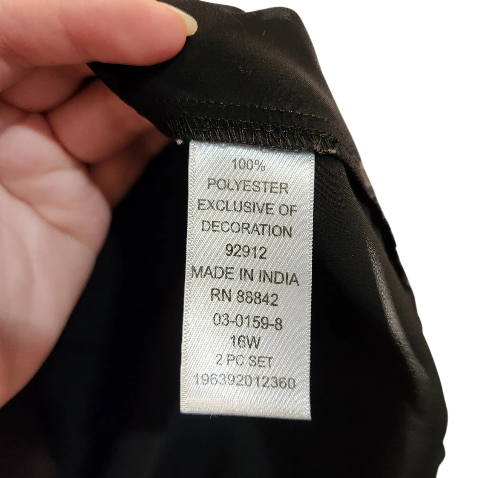 Roaman's Sheer Embellished Cardigan Shawl Eveningwear Retro 90s Floral Black 16W - Image 7