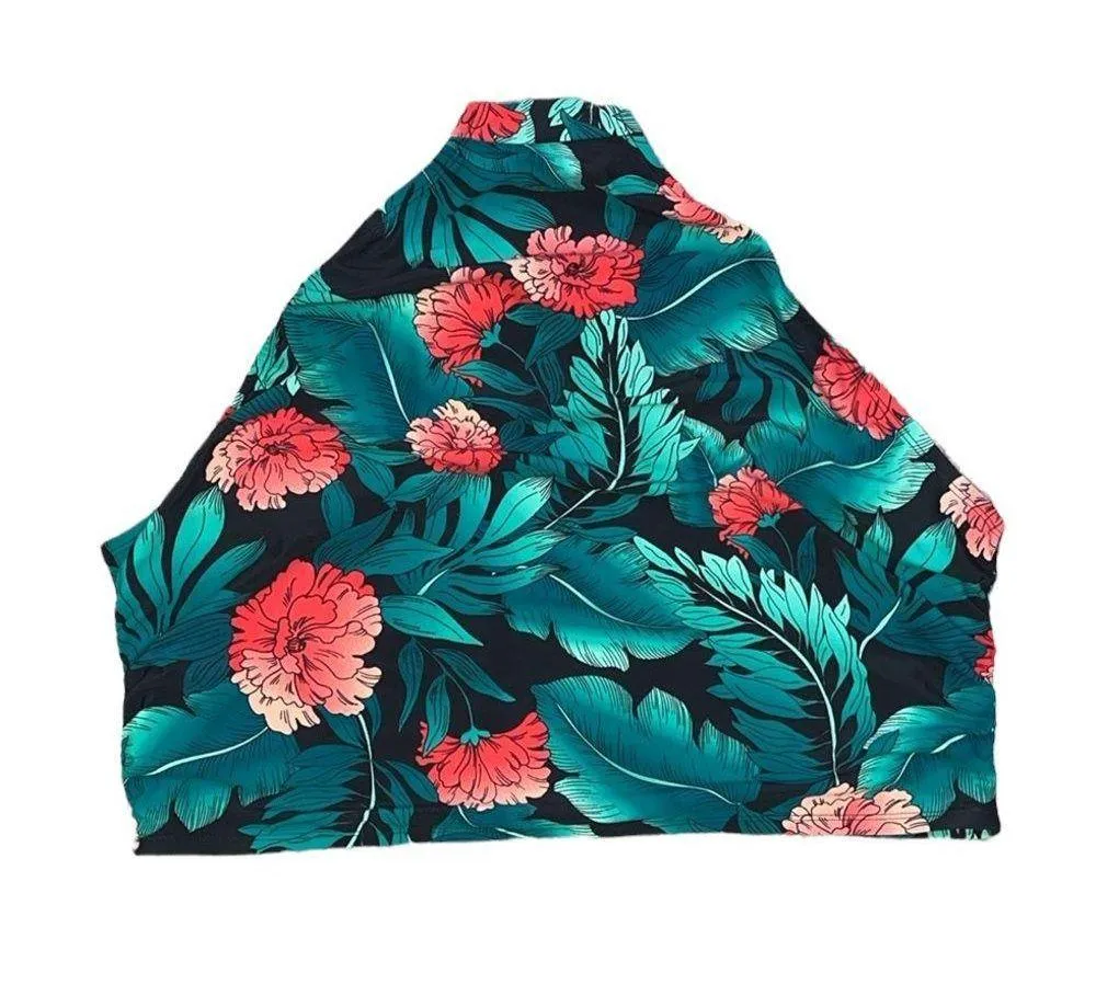 Last chance…Floral Bikini Bottoms Swimsuit Swim Brief High Waist 3X New Green - Image 2