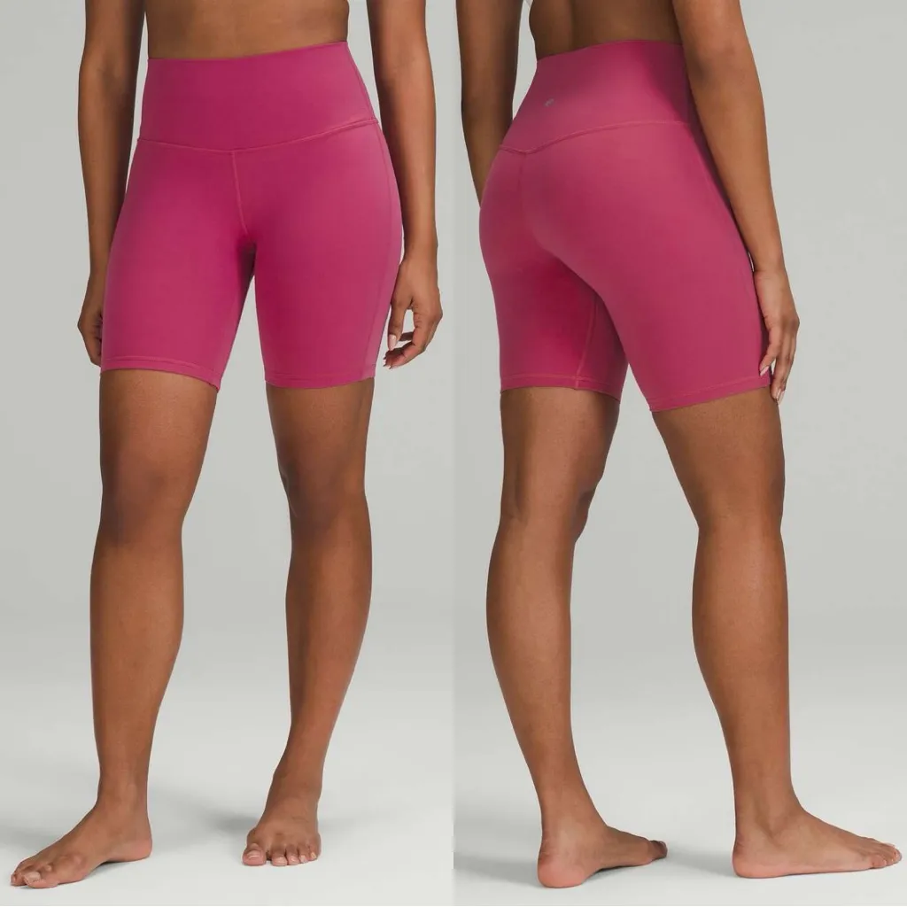 Lululemon Women’s Align Super High-Rise Biker Short 10” Yoga in Pink Lychee 8 - Image 2