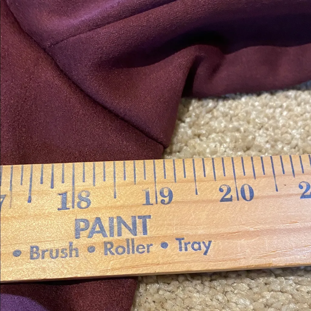 Philosophy Faux Leather Suede Moto Jacket Purple Size Medium - Image 6