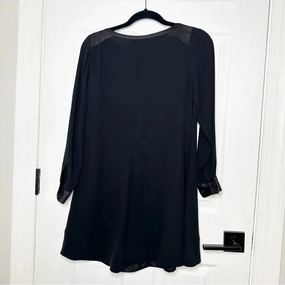 EILEEN FISHER 100%‎ Silk Crepe Georgette Long Sleeve Tunic/Dress Size PP (2-4P) - Image 5