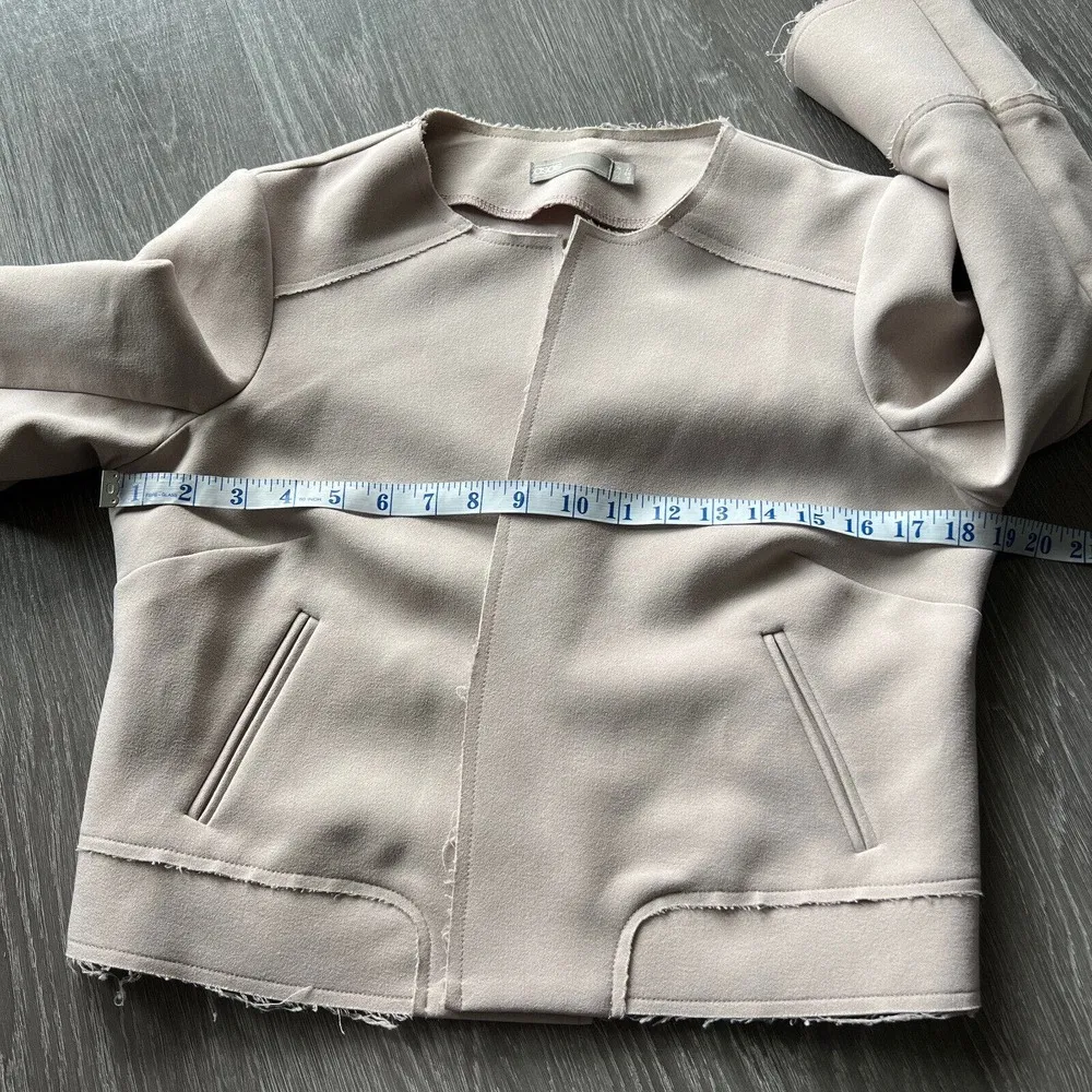 Asos Blazer Womens Size 8 Cropped Raw Edge Occasion Open Front - Image 5