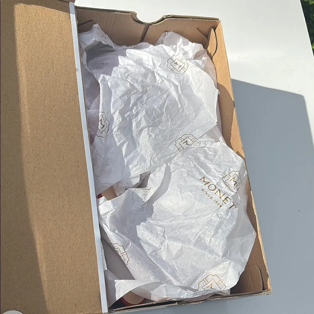 Monet  Red Floral Slingback Flats - Image 7