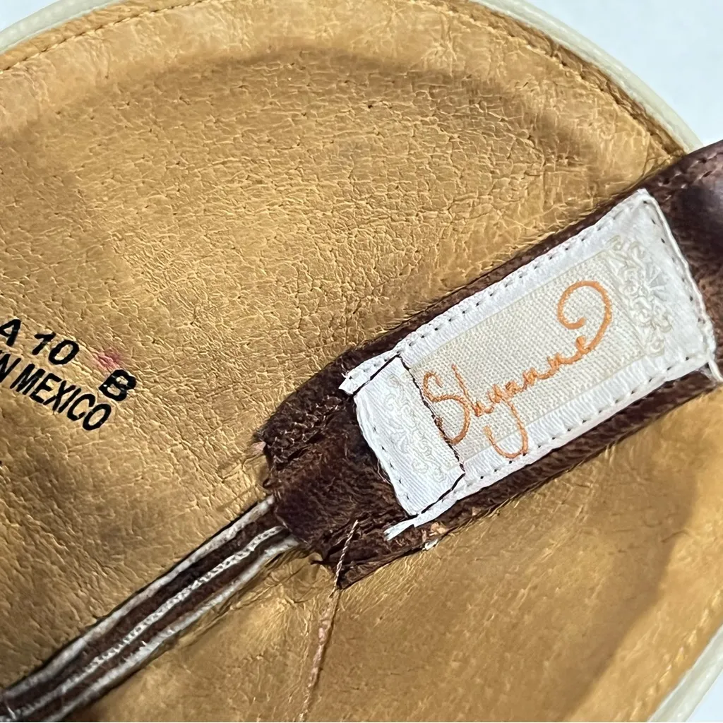 Shyanne Daisy Mae Floral Cut Out Western Cowboy Leather Boots Size 10 - Image 13