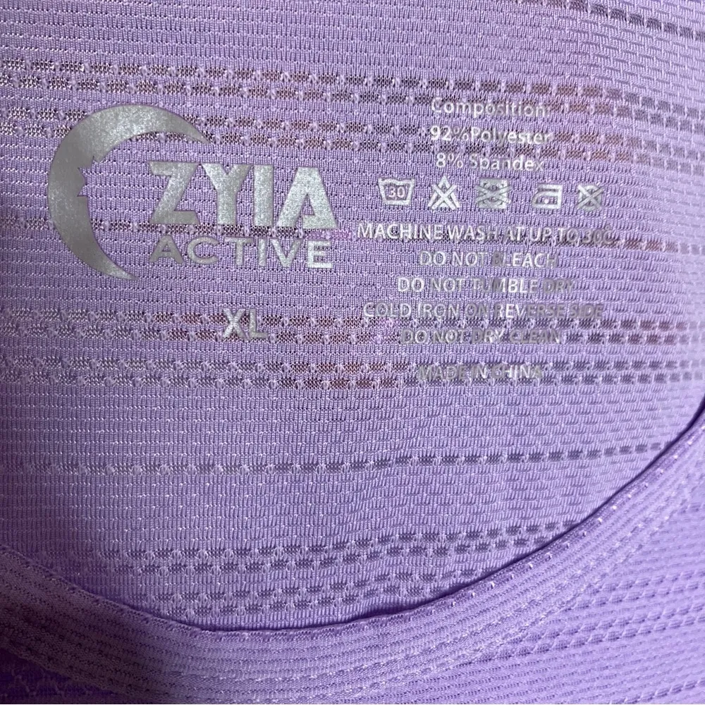 ZYIA Active lavender muscle tank top semi sheer women’s‎ size XL activewear - Image 3