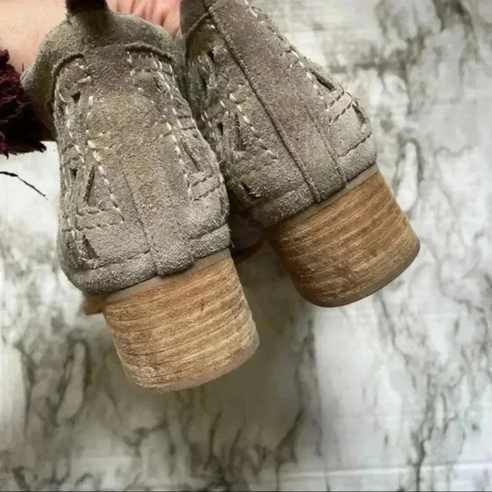 Jeffrey Campbell Taggart Suede‎ Cutout Ankle Booties - Image 5