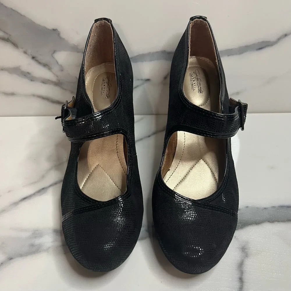 Jaclyn Smith Women's Black Comfort Mid Heel Mary Janes Tila Santos Heels Sz 9.5W - Image 2