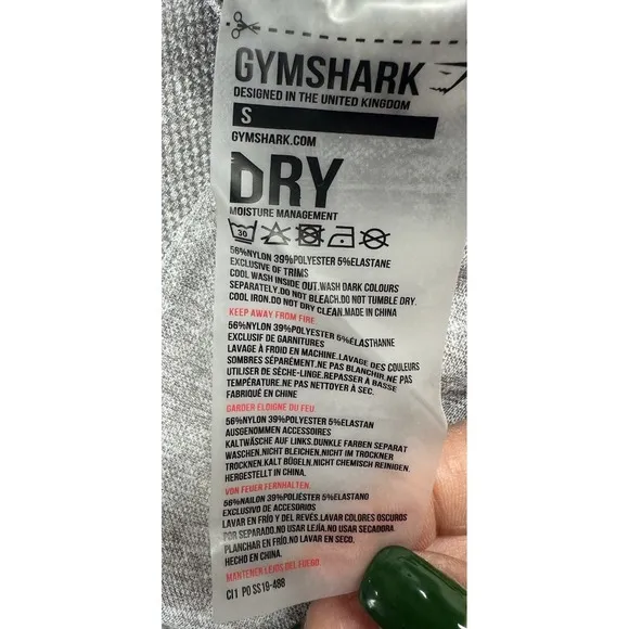 Gymshark Flex Seamless High Waist Marl Grey Blue Leggings S Dry‎ Moisture Yoga - Image 3