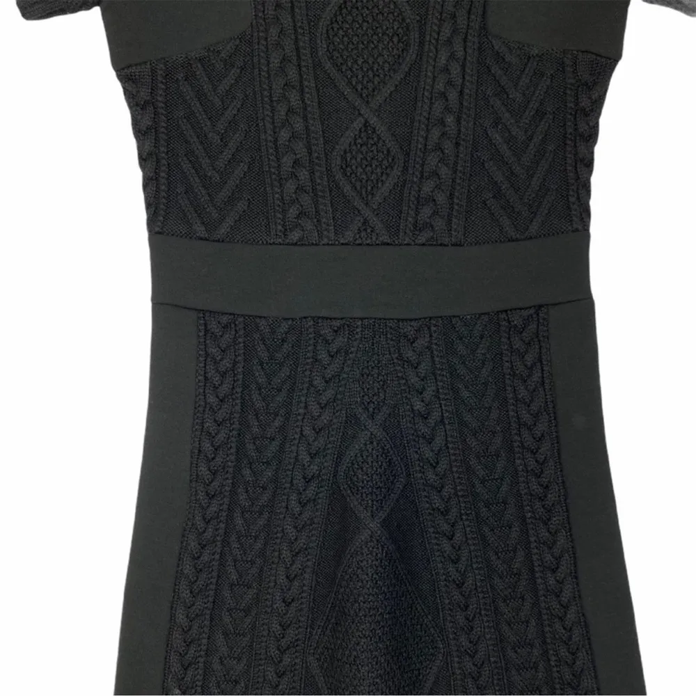 Maje Sweater Cable Knit Dress - Image 4