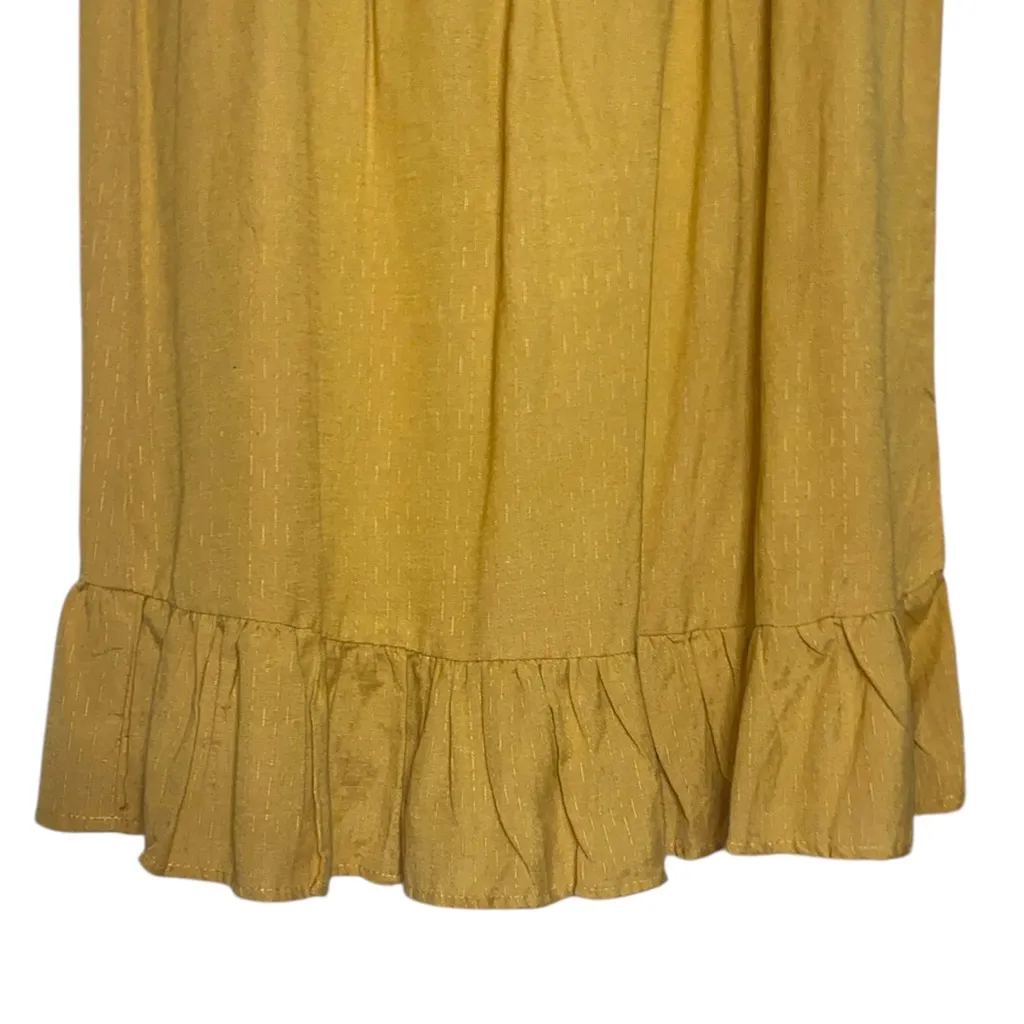 BoBeau Mustard Yellow Ruffle Hem Dress - Image 4