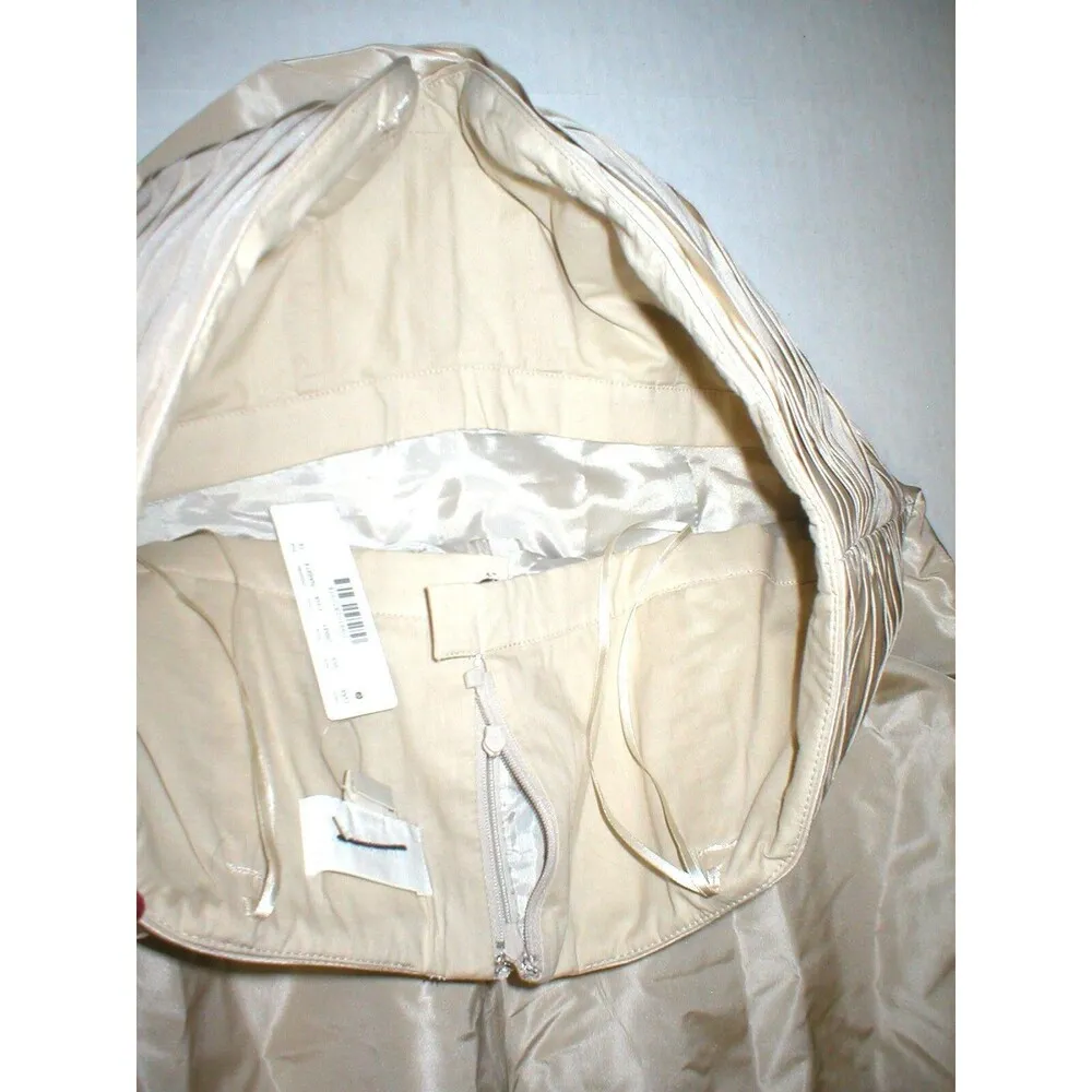 New Womens J Crew Dress Silk Taffeta Strapless Champaign Beige 14 NWT Kristin - Image 7