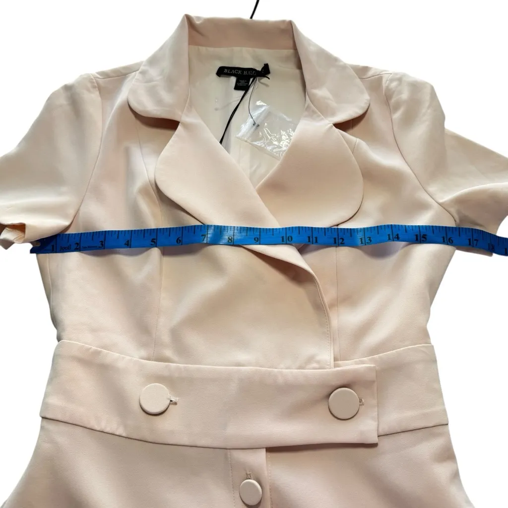 NWT BLACK HALO 2 Ingrid Button Front Trench Dress Cady Bi-Stretch Sweet Blush 2 - Image 15