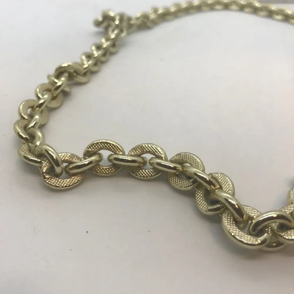 Vintage 1980s Gold Chunky Chain Statement Necklace - Image 7