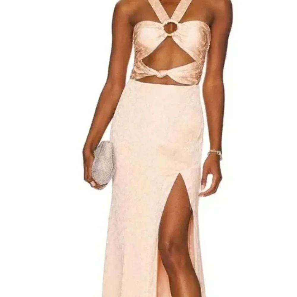 MAJORELLE Giannina Gown in Apricot Medium - Image 2