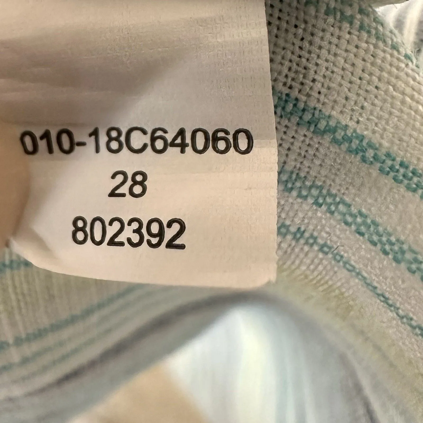 Chico's No-Iron 100% Linen Top Womens 4 2X  (20-22) Chevron Striped Blue Button - Image 5