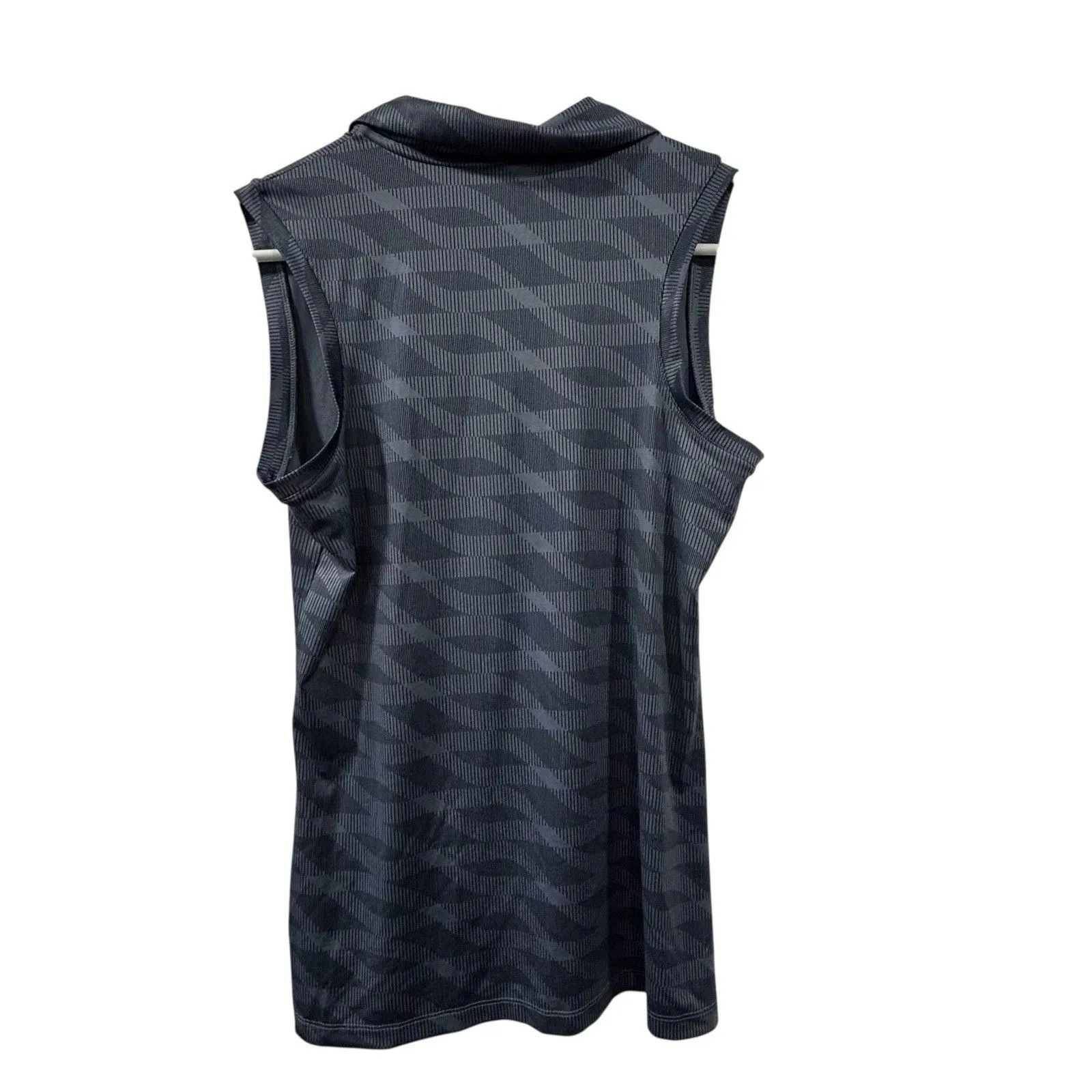 Nike DriFit Womens Sleeveless Collared Button Top Tennis Golf Gray Size Small - Image 2
