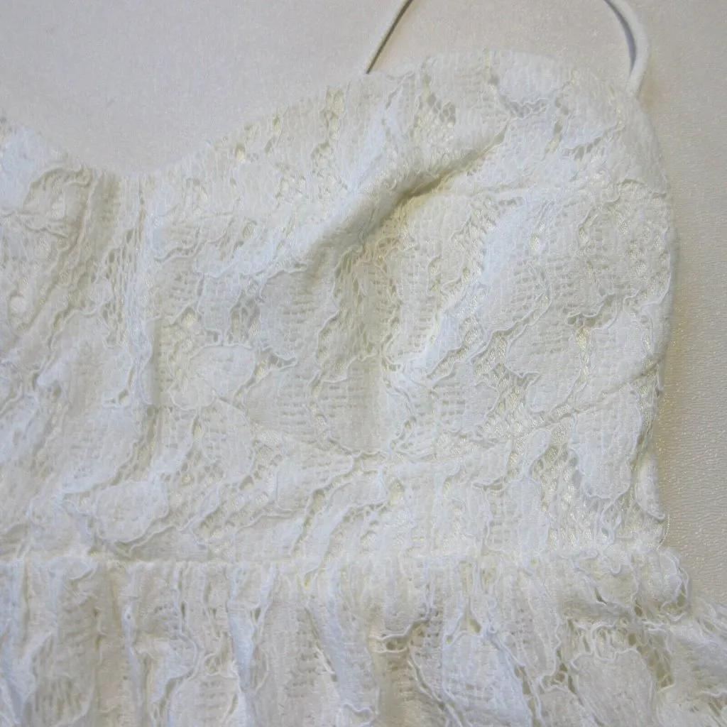 NWT Reformation Evangelina in Ivory Lace Tie Straps Fit & Flare Tank Dress 4 - Image 6