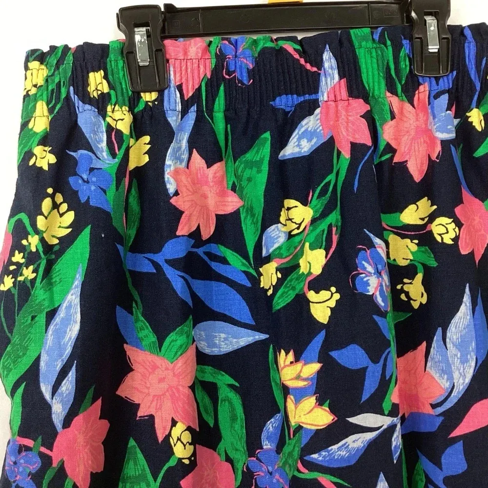 J. Crew Printed Linen Cotton Skirt Size 8 - Image 8