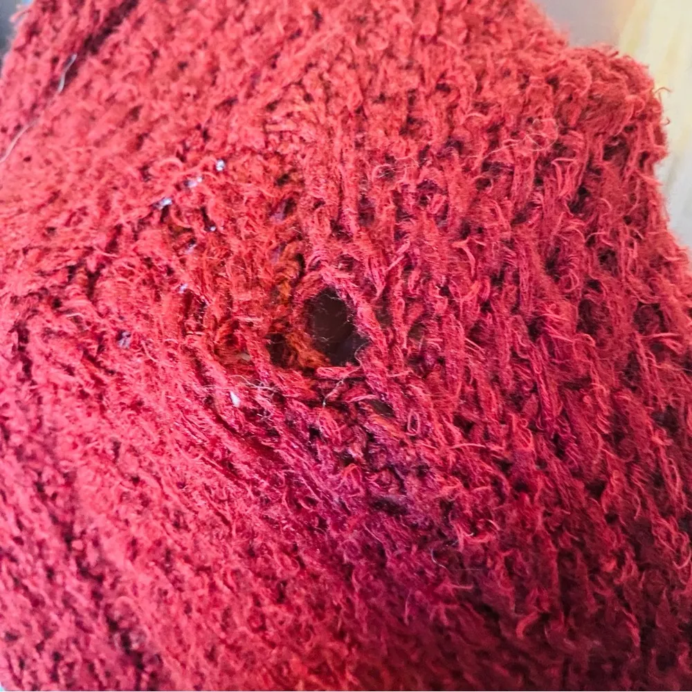 Pilcro by Anthro. Open Front Cardigan Maroon Sz Medium - Image 10