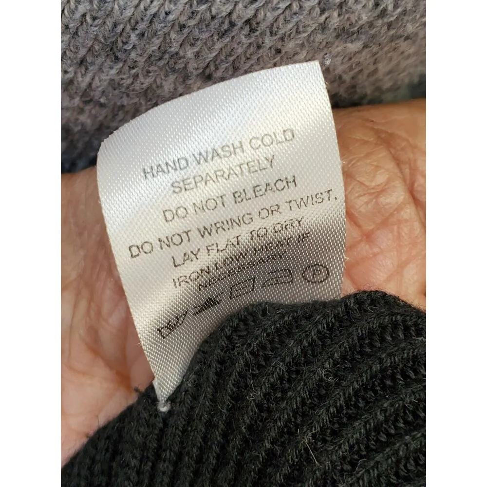 AVA Women's Gray Polyester Long Sleeve Buttons Front Knit Cardigan Sweater S - Image 10