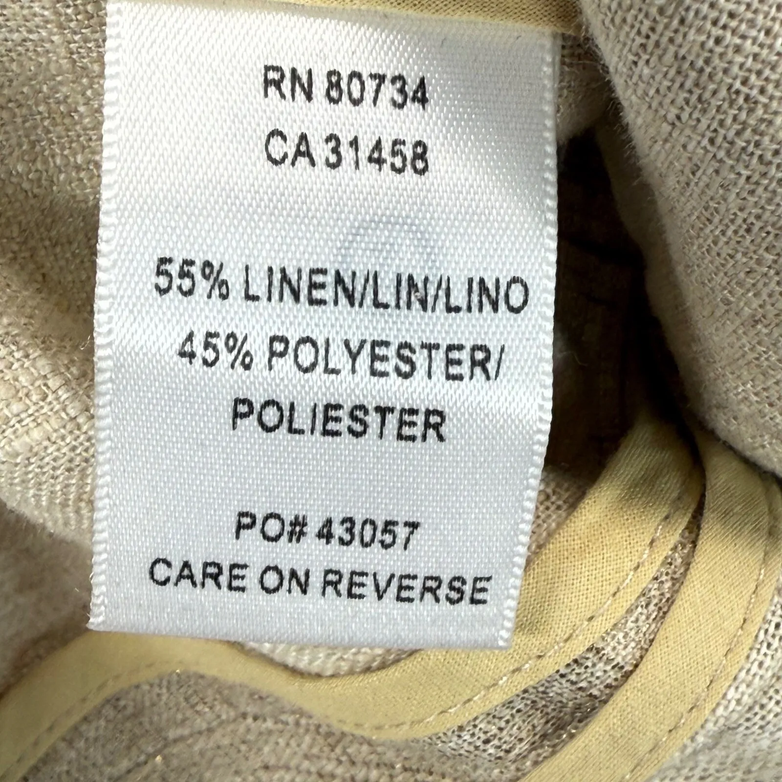 To The Max Linen Blend Suit Set Blazer Pants Career Interview Size 2 Tan - Image 8